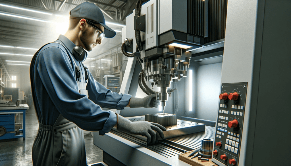 Powering The Future CNC Machining S Role In Renewable Energy Knowcnc Com   CNC Machinist In A CNC Workshop Environment. The Machinist Wearing Protective Gear Is Intently Operating A CNC Machine. The 1024x585 